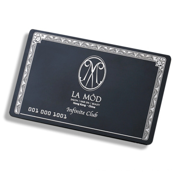 Customized Billig Printing VIP Geschenkkarten Lasergravierte Black Metal -Visitenkarte bürstete Black Metal